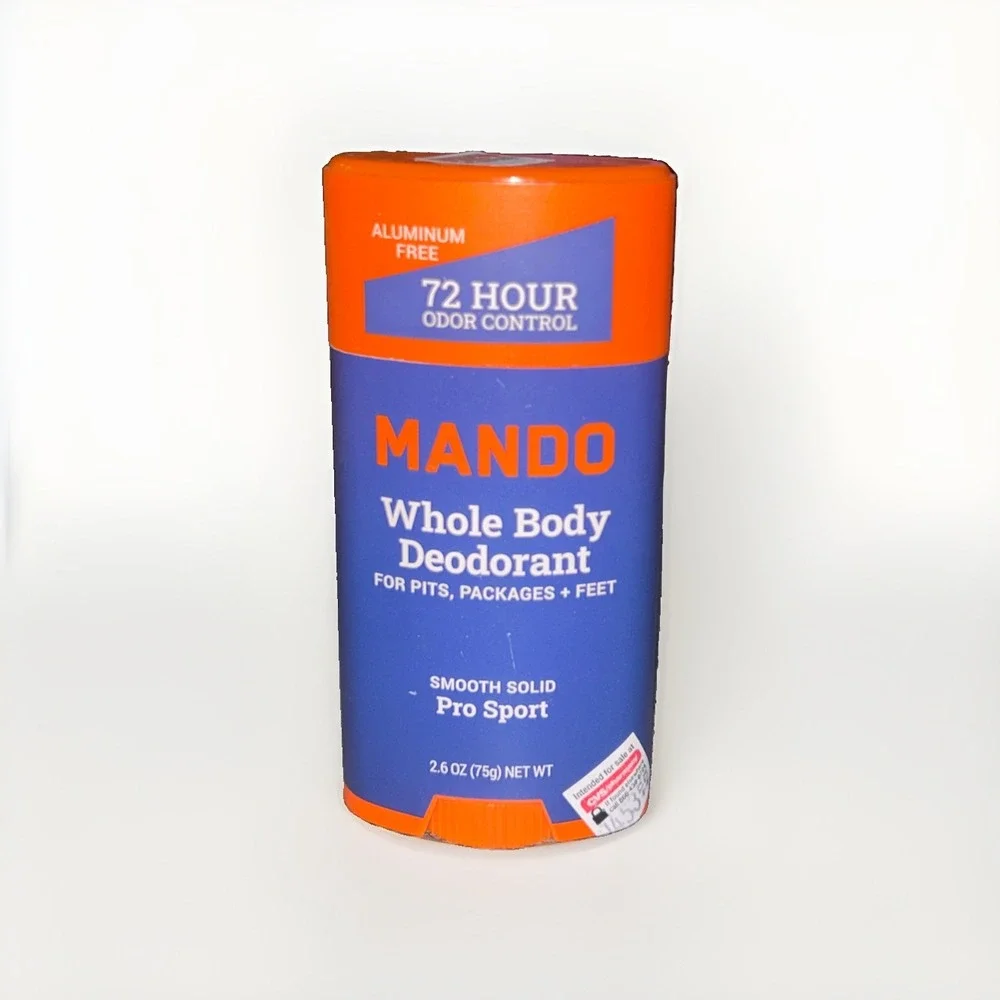 Mando Deodorant Stick for Men Solid Aluminum Free Pro Sport 2.6 oz